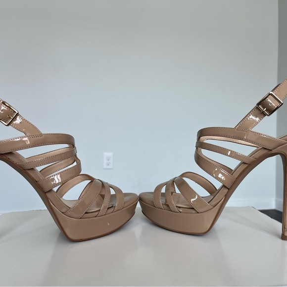JESSICA SIMPSON (JS-BINNIE)•S:10M/40•NUDE•PATENT HIGH HEEL SHOE/SANDAL - Picture 7 of 16